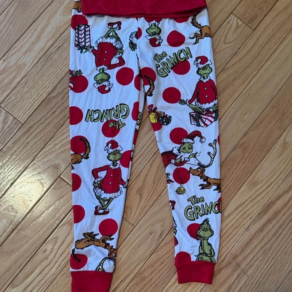 Merry Grinchmas Kids Pajamas - Red and White